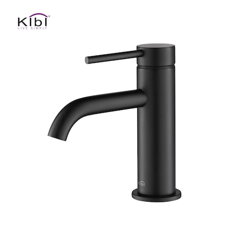 Kibi Circular Single Handle Bathroom Vanity Sink Faucet KBF1008MB
